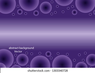 Abstract purple background with purple transparent bubbles. Fantastic bokeh. Vector illustration.