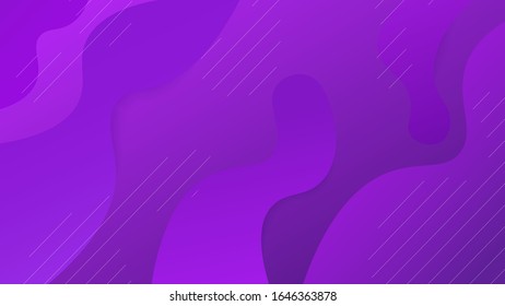 Abstract purple background vector graphic illustration. Futuristic gradient liquid curve wave with random line. Dark pink textured waving flow shape backdrop