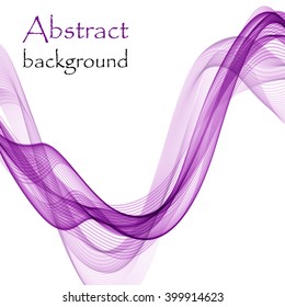 Abstract purple background with wave