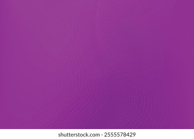 abstract purple background with wave and particles