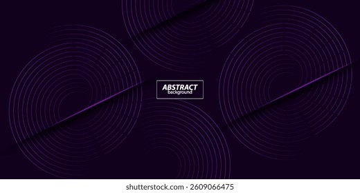Abstract purple background with wavy circle spiral light texture. Vector illustration for presentation design with modern futuristic technology and corporate concept. eps10