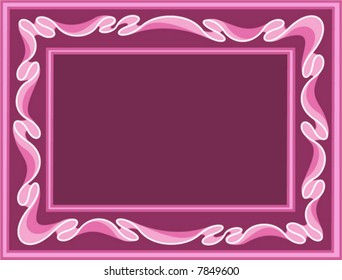Abstract purple background with wavy frame