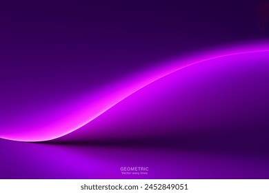 Abstractas fondo púrpura con líneas onduladas. Ilustración vectorial.