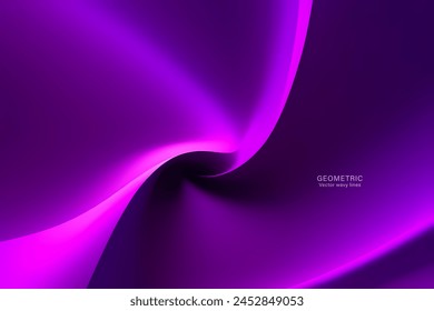 Abstractas fondo púrpura con líneas onduladas. Ilustración vectorial.