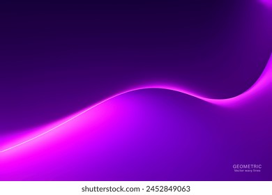 Abstractas fondo púrpura con líneas onduladas. Ilustración vectorial.