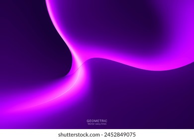 Abstractas fondo púrpura con líneas onduladas. Ilustración vectorial.