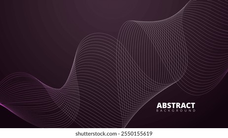 Abstract Purple Background With Wavy Lines. suitable for web design, digital art, and modern graphic projects.