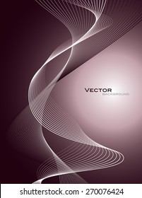 Abstract purple background with wavy lines.