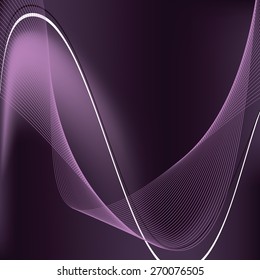 Abstract purple background with wavy lines.