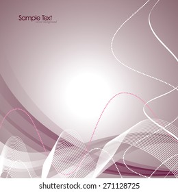 Abstract purple background with wavy lines.