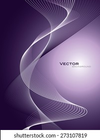 Abstract purple background with wavy lines.