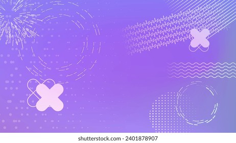 abstract purple background with white dots lines and circles. Vector banner