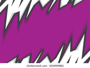 Abstract purple background with white jagged zigzag pattern and some copy space area