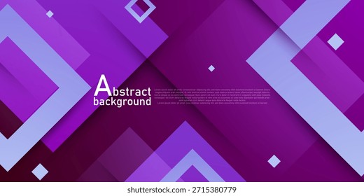 Fondo de Anuncio púrpura Abstractas con diseño de elemento de concepto de patrón de Formas cuadradas superpuestas. Fondo simple y moderno. Vector Eps10