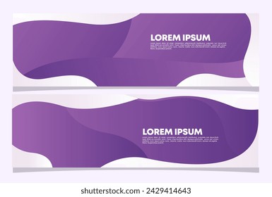 Abstract purple banner design. Fluid Vector shaped background. Modern Graphic Template Banner pattern for social media and web sites