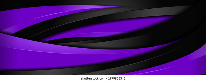 Abstract Purple and Black Combination with 3d Overlap Layered Background Design. Graphic Design Element.