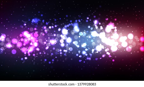 Abstract Purple Black and White Blurred Lights Background Design