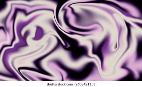 Abstract purple, black, and white hues, fluid background.