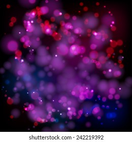 Abstract purple and blue background with bokeh