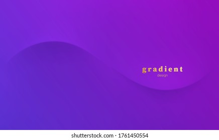 Abstract purple and blue colorful vector background, color smooth shadow 3d wave for design brochure, website, flyer.