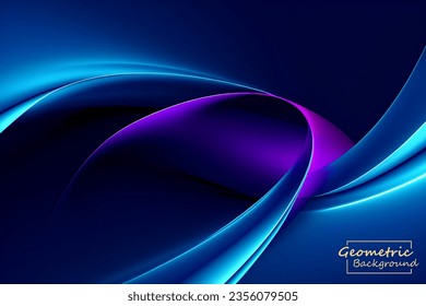 Abstract purple and blue geometric background. Dynamic shapes composition. illustration.