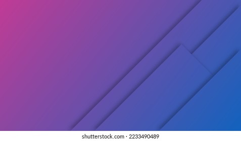 Resumen Fondo de degradado morado y azul Estilo de corte de papel geométrico para folletos o plantillas de páginas de aterrizaje