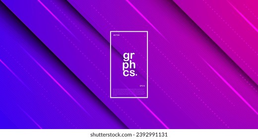 Abstract purple and blue gradient background futuristic graphic. Bright background with shadows. Abstract background texture design, sporty poster, banner background. Eps10 Vector