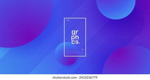 Abstrakter violetter und blauer Farbverlauf-geometrischer Hintergrund mit einfachem Kreismuster. Weltraumhintergrund-Design. EPS10-Vektor