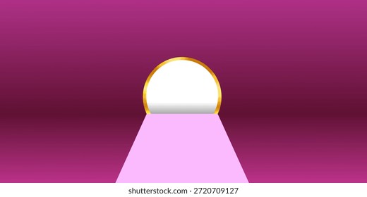 Abstrakte violette und blaue Farbverlauf gewellte Linie 3D-Form auf schwarzem Hintergrund für modernes Grafikdesign und digitale Web-Banner.
