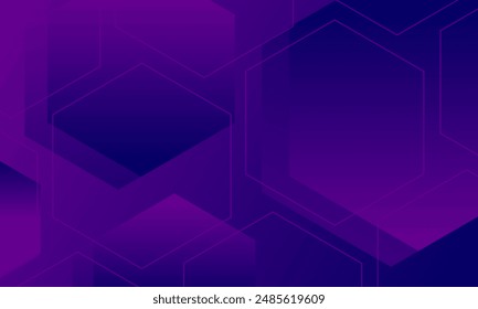 abstract purple blue hexagon background, gradient color, vector design. template for poster, brochure, leaflet, flyer, card, banner, book cover, wallpaper, web, backdrop