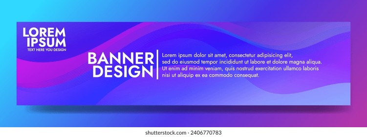 Abstract  purple blue Liquid Banner Template. Modern  background design. gradient color. Dynamic Waves. Fluid shapes composition.  Fit for banners