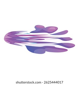Abstract purple and blue shape moving fast, creating a sense of speed and dynamism