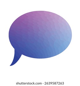 Abstract purple blue speech bubble communication design element