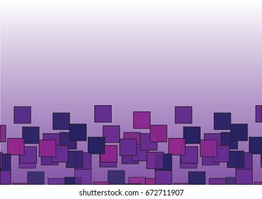Abstract purple and blue squares background, vector
