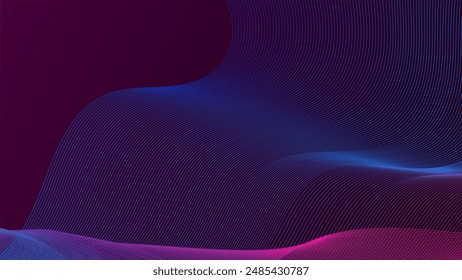 Abstract Purple and Blue Wave Background