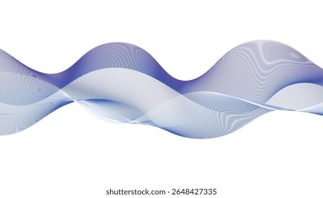 Abstract Purple Blue Wave Background