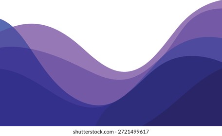 Ilustração abstrata de vetor de fundo ondulado roxo e azul
