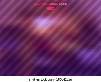 Abstract purple blurred background with diagonal stripes. Vector EPS 10 illustration.