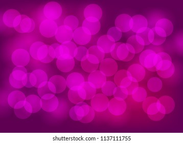 Abstract purple bokeh blurred background. Vector design