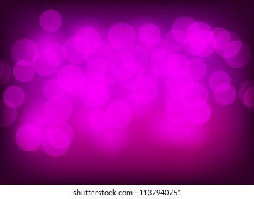 Abstract purple bokeh blurred background. Vector design