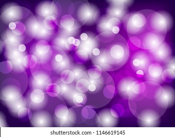 Abstract purple bokeh blurred background.design