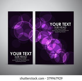 Abstract purple bokeh. Graphics resources design template or roll up. 