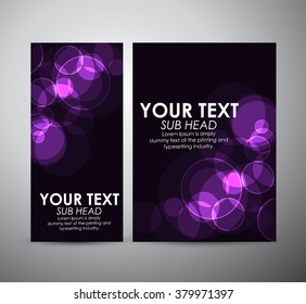 Abstract purple bokeh. Graphics resources design template or roll up. 