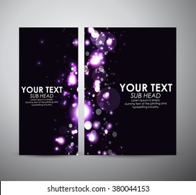 Abstract purple bokeh. Graphics resources design template or roll up. 