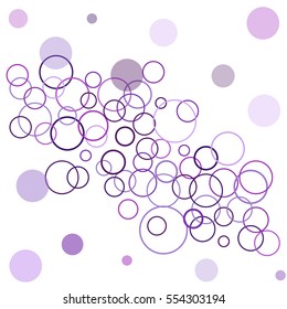 abstract purple bubbles on white background.