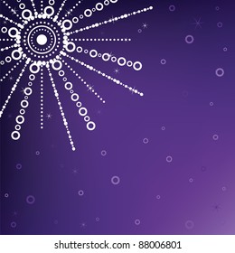 abstract purple christmas background with circle design decoration