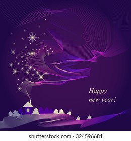 Abstract purple Christmas song 