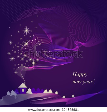 Abstract purple Christmas song 