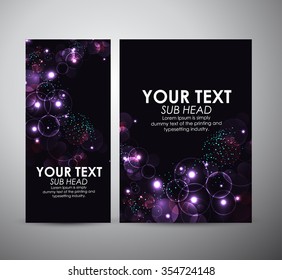 Abstract purple Circle bokeh. Graphic resources design template or roll up. 