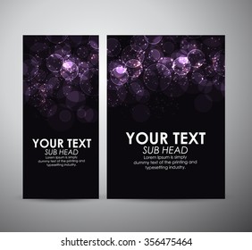 Abstract purple Circle bokeh. Graphic resources design template or roll up. 